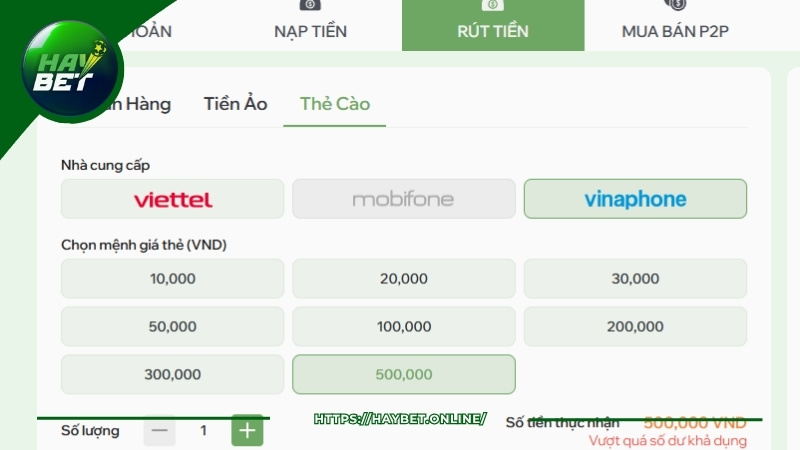 Cách rút tiền qua thẻ cào điện thoại Cách rút tiền qua thẻ cào điện thoại