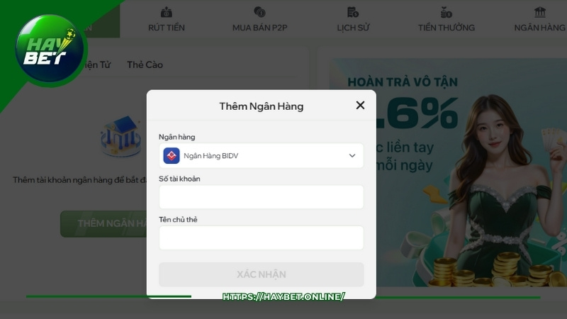 Hướng dẫn nạp tiền haybet qua tài khoản ngân hàng Hướng dẫn nạp tiền haybet qua tài khoản ngân hàng