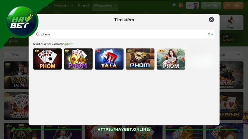 Thông tin về game bài phỏm HayBet Thông tin về game bài phỏm HayBet