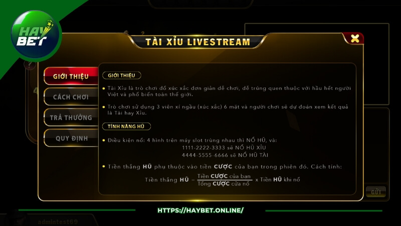 Luật chơi tài xỉu HayBet chi tiết cho người Luật chơi tài xỉu HayBet chi tiết cho người